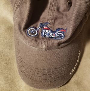 Life is good motorcycle hat/cap